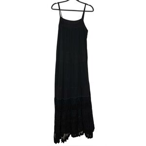 Holding Horses Anthropologie Cotton Gauze Crochet Boho Midi Maxi Dress - 4